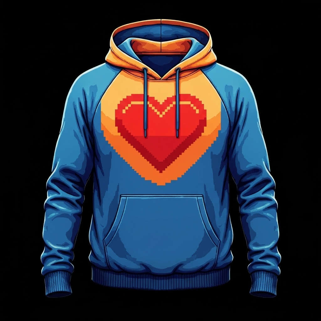 8-Bit Heart Hoodie
